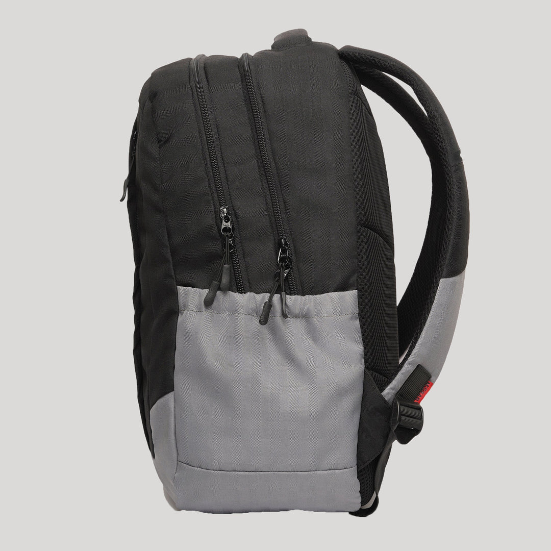 Black Fork Checked Backpack