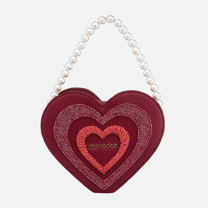 Maroon Mi Amore Mini Handbag