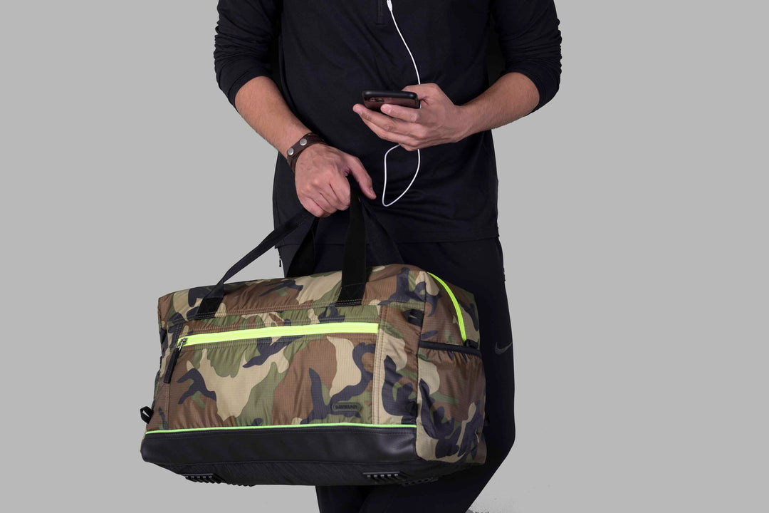 Neon Green Camo Rider Duffle Bag
