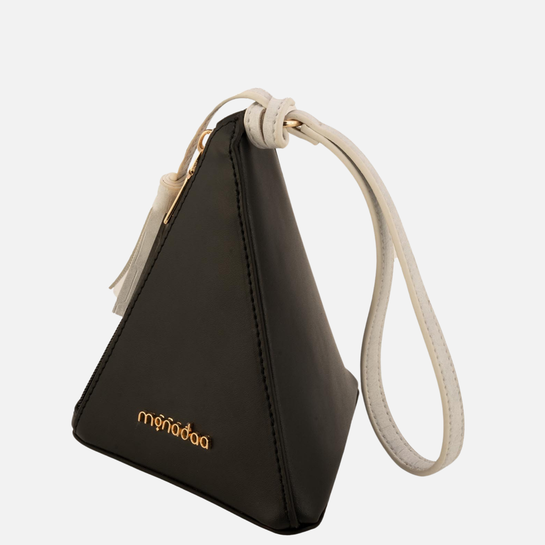 Black Fleur Traingular Bag
