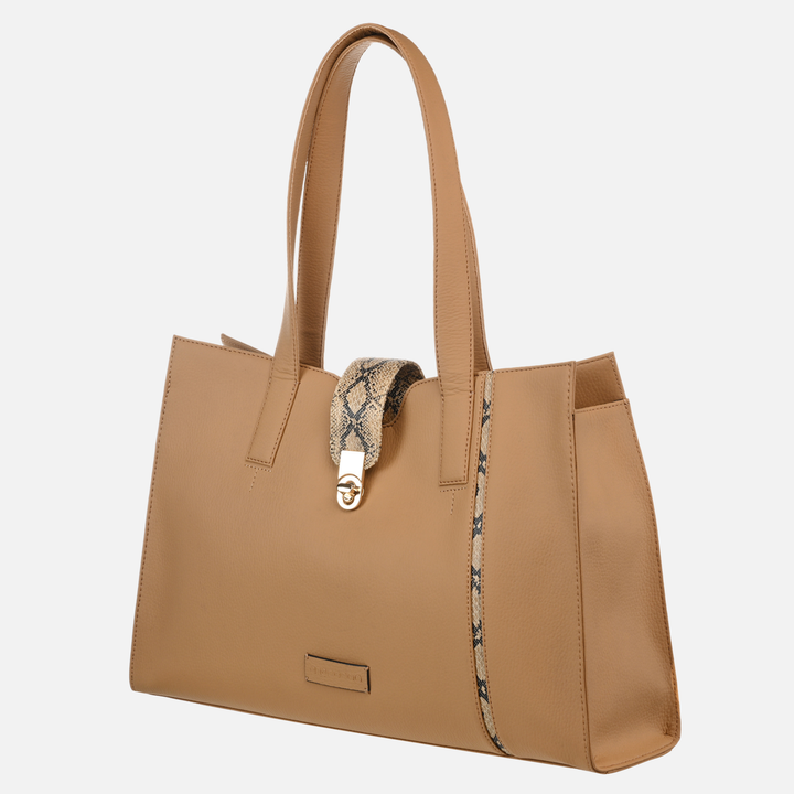 BROWN ELIO TOTE BAG